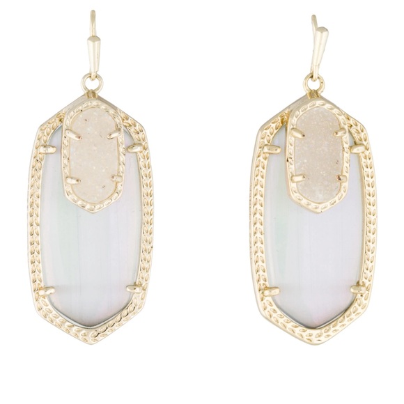 Kendra Scott Emmy DropGold and Iridescent Statement Earrings - Picture 3 of 4